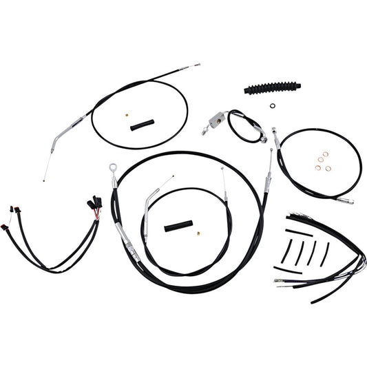 2014-2021 for Harley Iron 883 XLN MAGNUM Control Cable Kit XR Black/Chrome 48967
