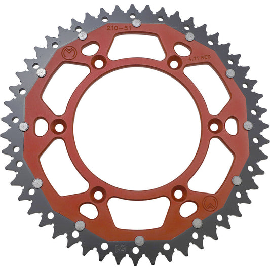 2003-2021 for Honda CRF150F MOOSE RACING Dual Sprocket Red 51 Tooth 1210-210-51-
