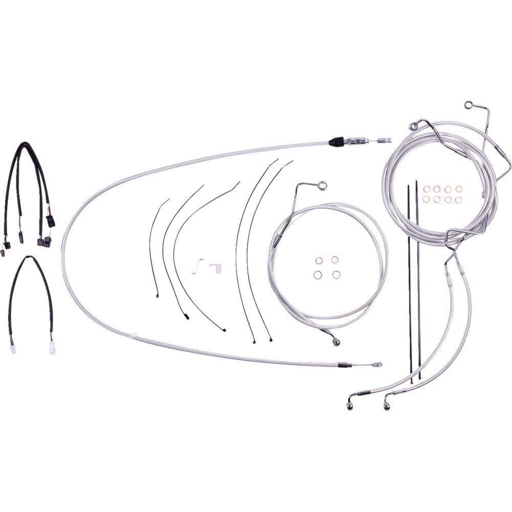 21-22 for Harley FLHR MAGNUM Handlebar Cable Kit 15-17