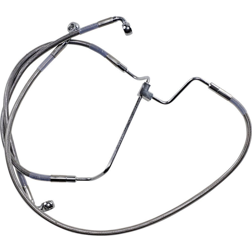 14-19 for Harley FLHT/FLHR/FLHX DS Extended Front Brake Line +4 W/O ABS
