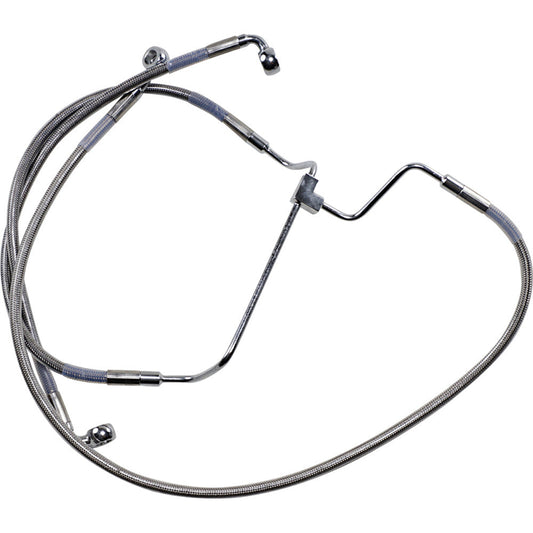 14-19 for Harley FLHT/FLHR/FLHX DS Extended Front Brake Line +4 W/O ABS