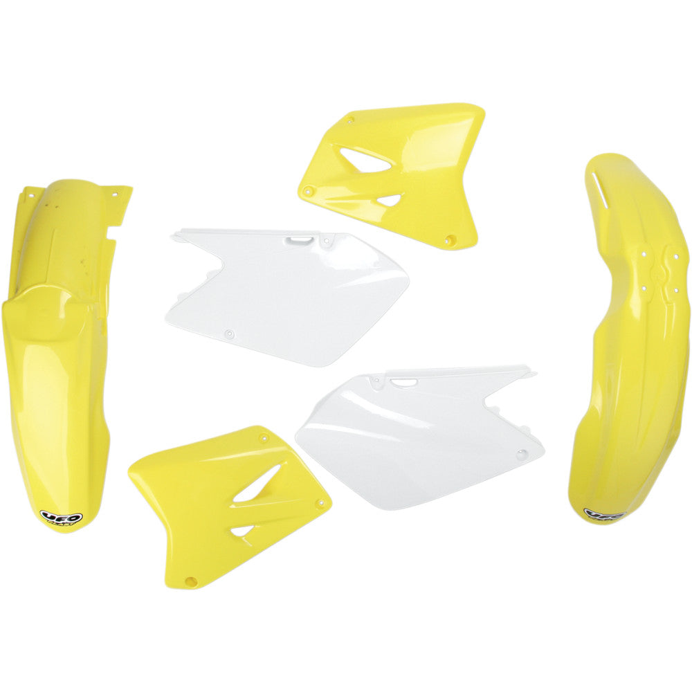 03-08 for Suzuki RM 125 UFO Replacement Body Kit OEM Yellow/White SUKIT402-999