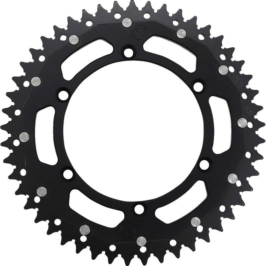 1982-2005 for Kawasaki KX 125 MOOSE RACING Dual Sprocket Black 49 Tooth