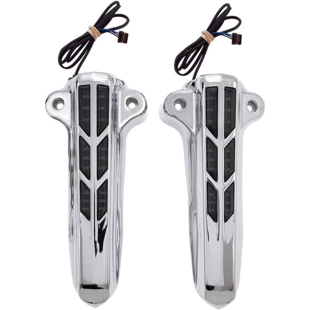 2015-2021 for Harley FLTRXS CIRO Forkini Lower Leg Covers Chrome With LEDs 43001