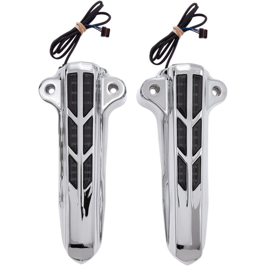 2015-2021 for Harley FLTRXS CIRO Forkini Lower Leg Covers Chrome With LEDs 43001