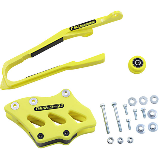 10-18 for Suzuki RM-Z 250 T.M. DESIGNWORKS Chain Guide/Slider Yellow SCP-OR4-YL