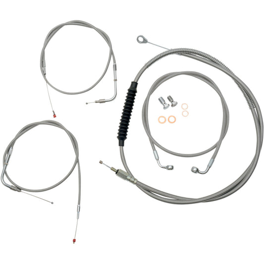 00-06 for Harley Deuce FXSTD Cable/Brake Line Kit 15" 17" Ape hangers LA-8100KT-