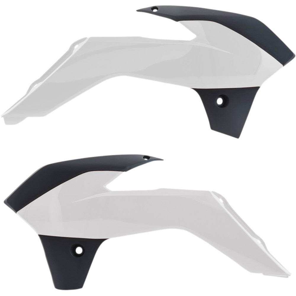 2013-2017 for KTM 85 SX ACERBIS Radiator Shrouds White/Black SX 85 2314261035