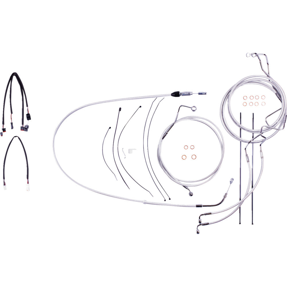 21-22 for Harley FLHT/FLHX/S MAGNUM Control Cable Kit for 12-14