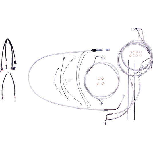 21-22 for Harley FLHT/FLHX/S MAGNUM Control Cable Kit for 12-14" Bars