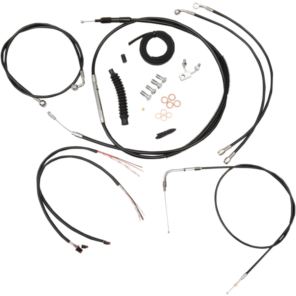 2016-2017 for Harley Breakout FXSB Black Vinyl Handlebar Cable/Brake Line Kit