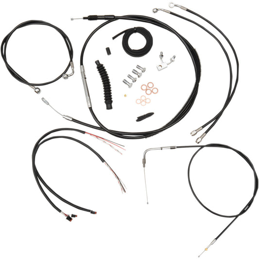 2016-2017 for Harley Breakout FXSB Black Vinyl Handlebar Cable/Brake Line Kit