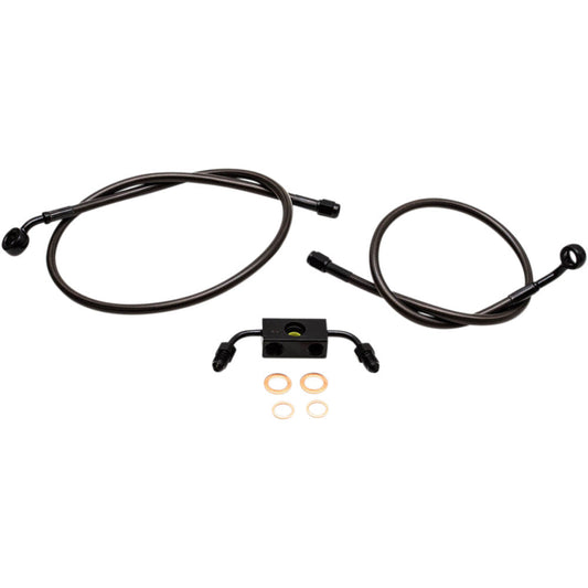 12-17 for Harley Street Bob FXDB Brake Lines 12" 14" Ape hangers LA-8211B13M