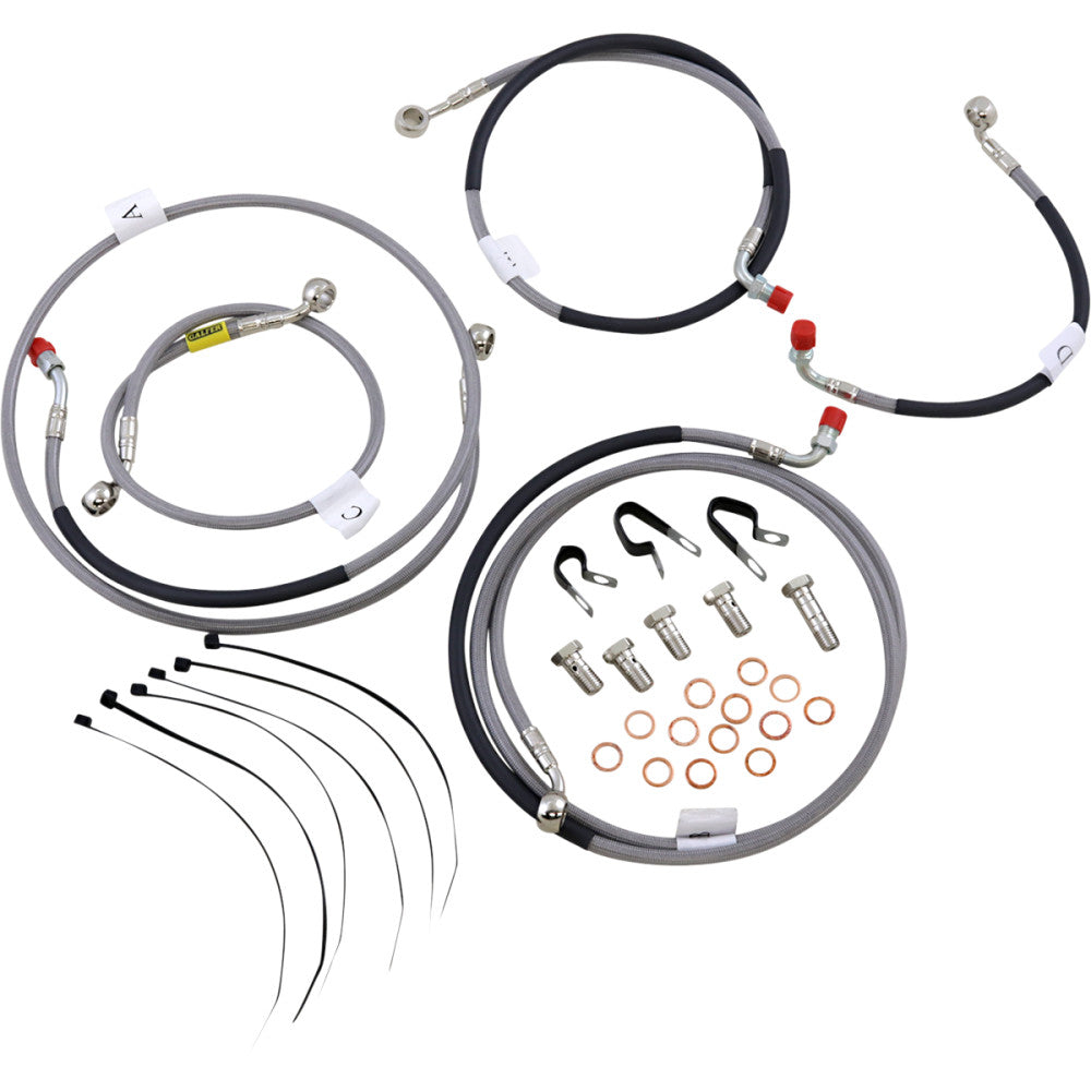 2013-2016 for Kawasaki EX650 Ninja 650 ABS GALFER Brake Line Stainless Steel
