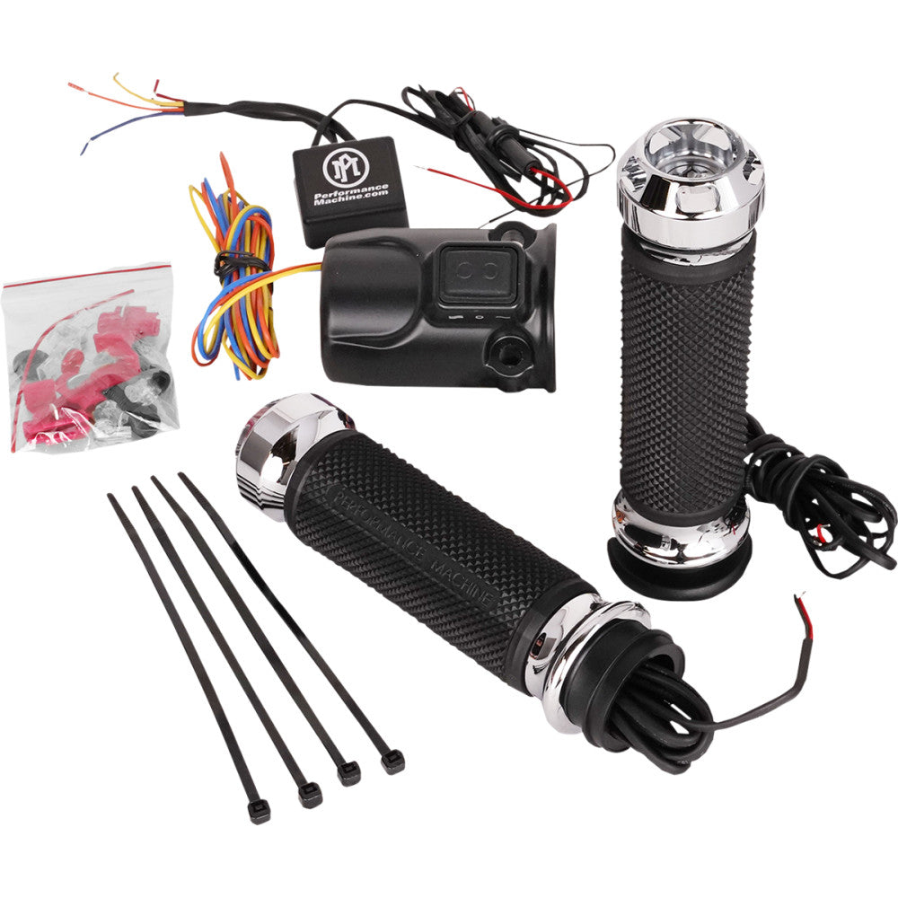 2015-2021 for Harley Road Glide Special FLTRXS Grips Apex Heated FLTRX Chrome