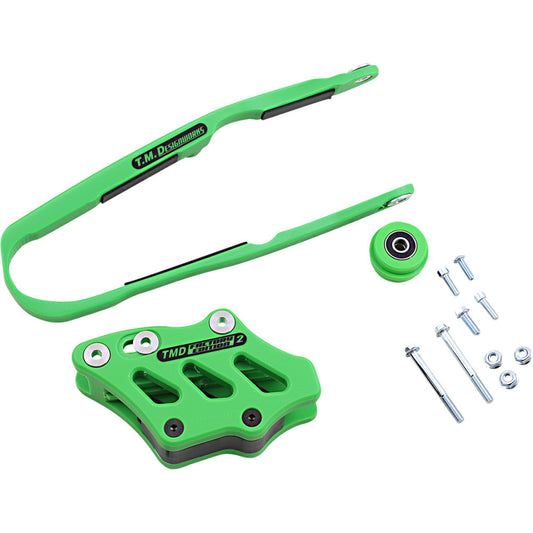 17-20 for Kawasaki KXF 250 T.M. DESIGNWORKS Chain Guide/Slider Green KCP-K10-GR