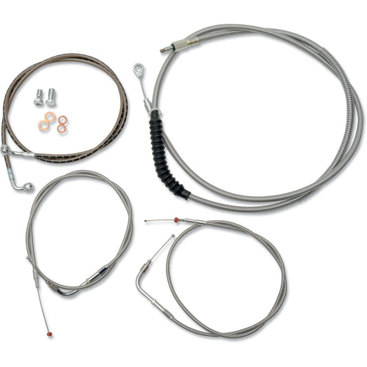 03-05 for Harley Softail Night Train F Stainless Handlebar Cable/Brake Line Kit