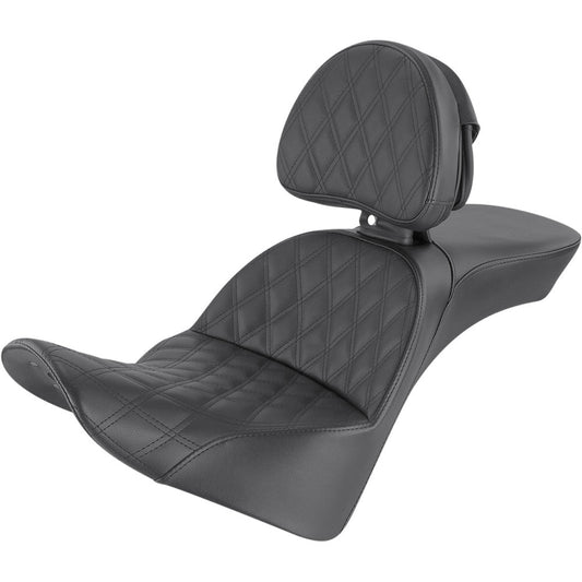 2018-2020 for Harley Softail Slim FLSL Explorer Seat Lattice Stitched With Backr