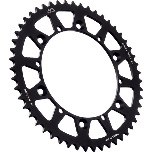 74-'98 for Yamaha YZ250 JT Rear Racelite Sprocket Alum 51T-520 Blk Yam