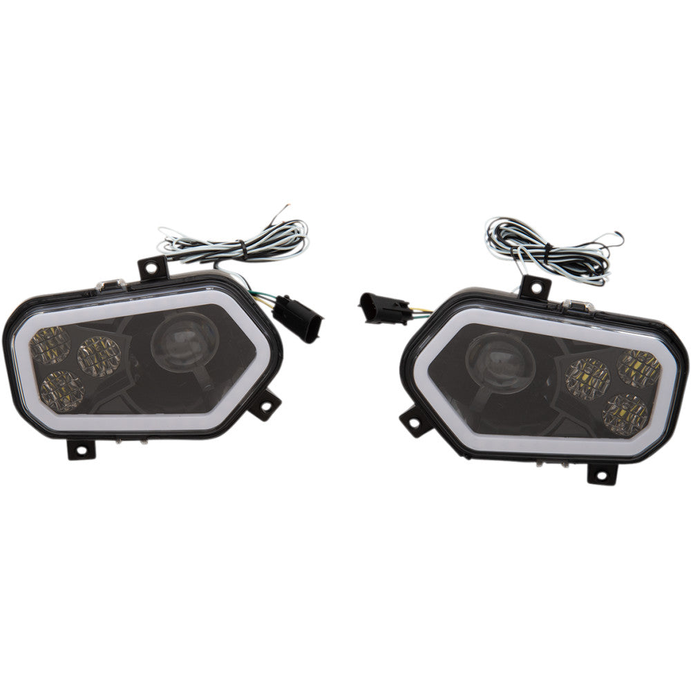 2014-2020 for Polaris Ranger 570 (Mid-Size) EFI LED Headlight RZR800/900 Black M