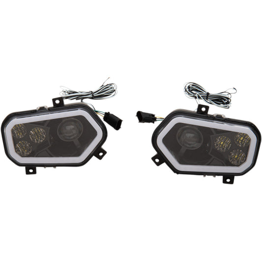 2014-2020 for Polaris Ranger 570 (Mid-Size) EFI LED Headlight RZR800/900 Black M
