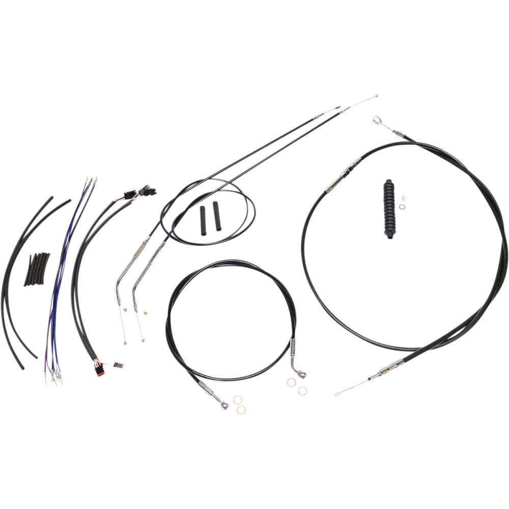 2014-2021 for Harley Iron 883 XLN MAGNUM Control Cable Kit XR Black/Chrome 48966