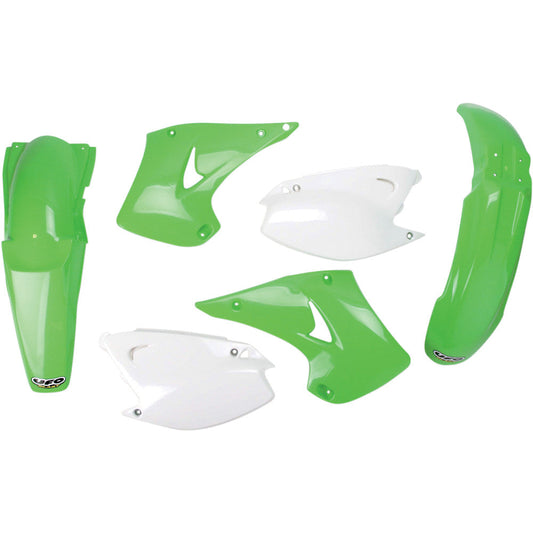 03-04 for Kawasaki KX 125 UFO Replacement Body Kit OEM Green/White KAKIT201-999