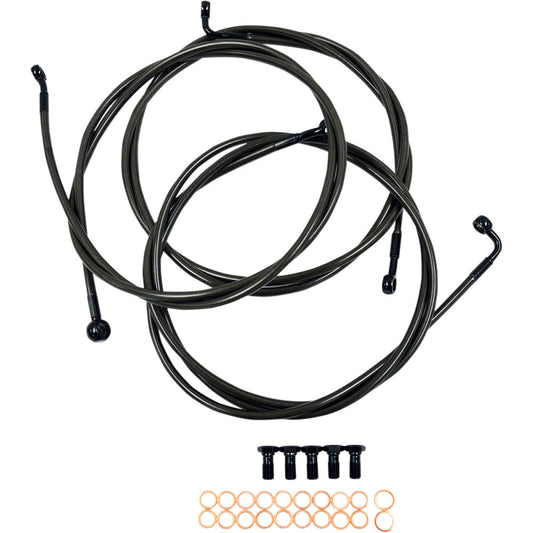 14-20 for Harley FLHTKSE Brake Lines 15" 17" Ape Hanger Bars Midnight LA-8052B16