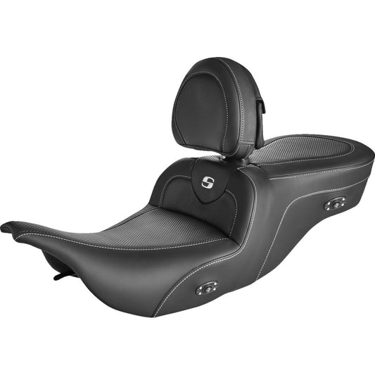 99-07 for Harley FLT/FLHT/FLTR/FLHR SADDLEMEN Roadsofa Seat W/ Backrest Heater