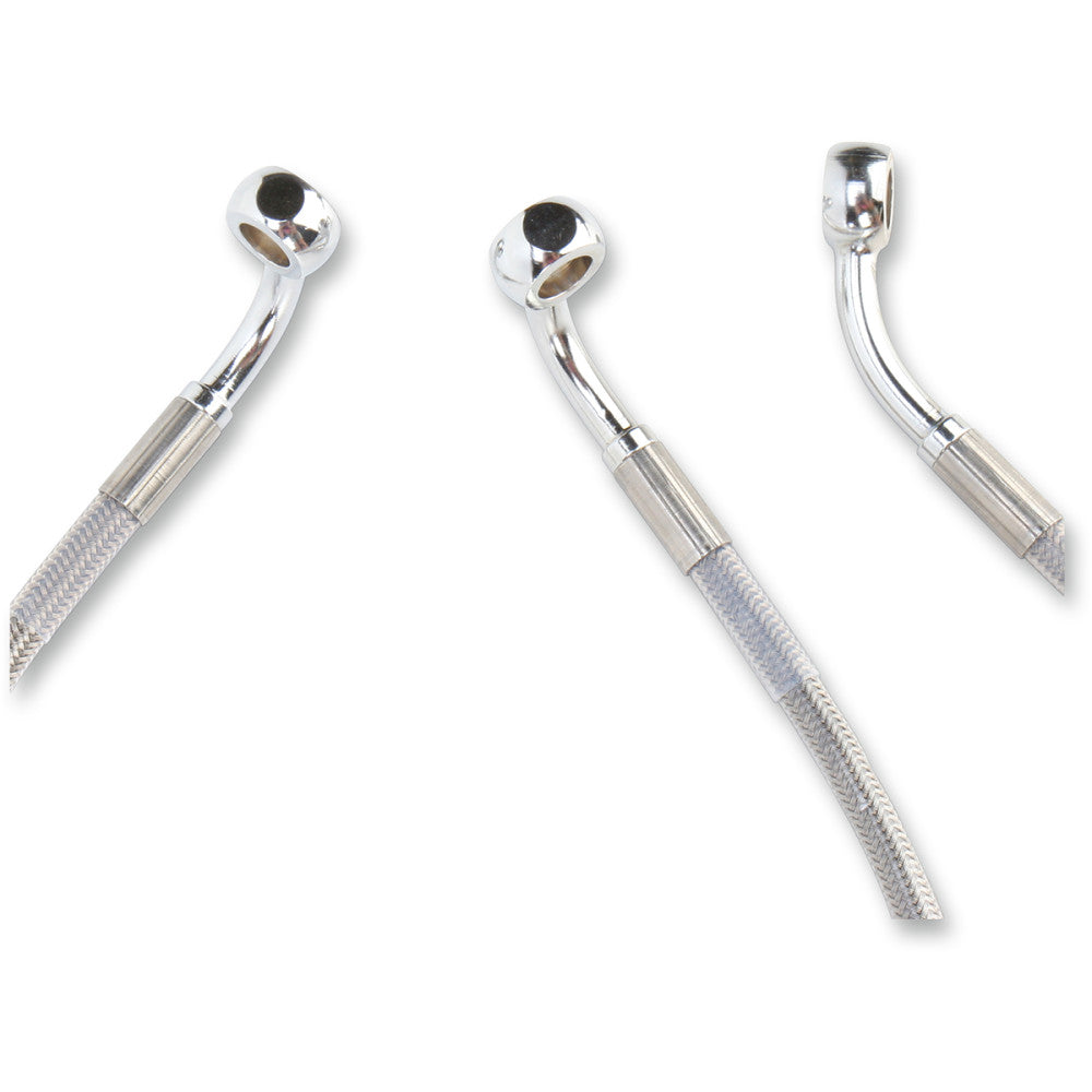 99-07 for Harley FLHR, 99-06 FLTR/I DS Extended Front Brake Line Kit +4