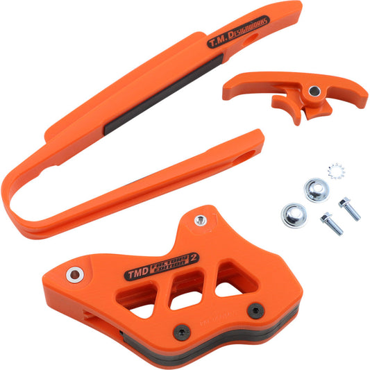 2012-2016 for KTM 250 EXC T.M. DESIGNWORKS Chain Guide/Slider Orange KTM-225-OR
