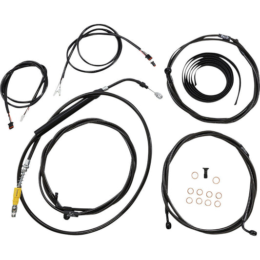 21-22 for Harley FLTRX/S/ST LA CHOP Plug&Play Cable Kit 15-17" Apes ABS Black