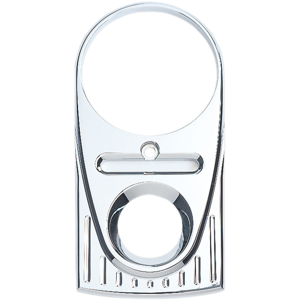07-10 for Harley FLSTFI Tear Drop Upper Dash Cover Ball-Milled Chrome 04-21BM