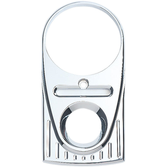 07-10 for Harley FLSTFI Tear Drop Upper Dash Cover Ball-Milled Chrome 04-21BM