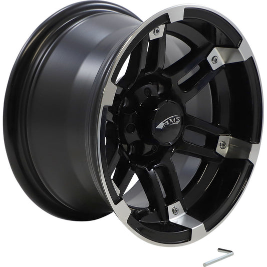 99-01 for Polaris Magnum 500 4x4 Wheel Front/Rear Machined Black 12x7 4/4 3+4