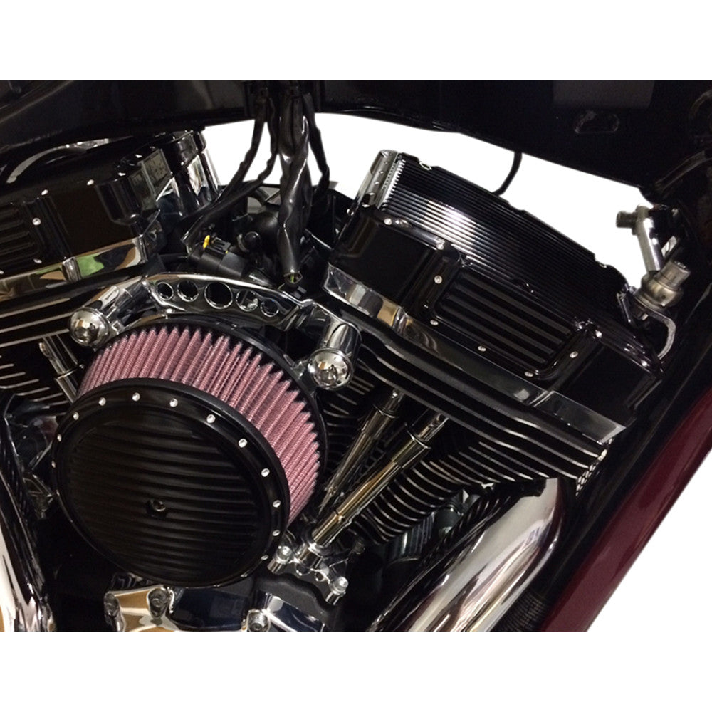 2012-2017 for Harley Softail Slim FLS Rocker Box Cover Dimpled Black Twin Cam