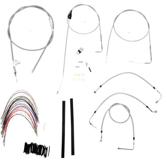 04-06 for Harley FLHRS Cable/Brake Line Kit 16" Ape hangers B30-1083
