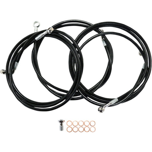 14-20 for Harley FLHTK Brake Line 15" 17" Ape Hanger Handlebars Black LA-8052B16
