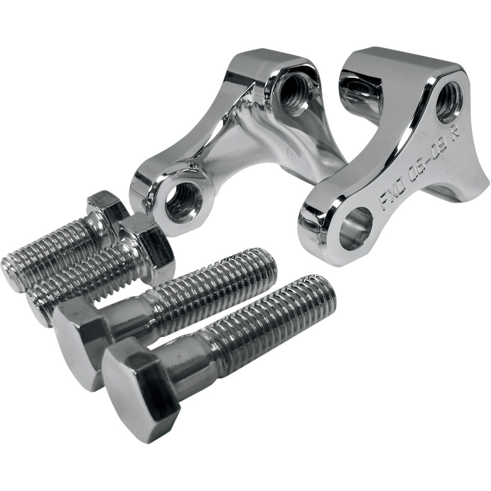 06-17 for Harley Dyna Glide FXD LA Choppers Rear Lowering Kit Chrome Lowers 1