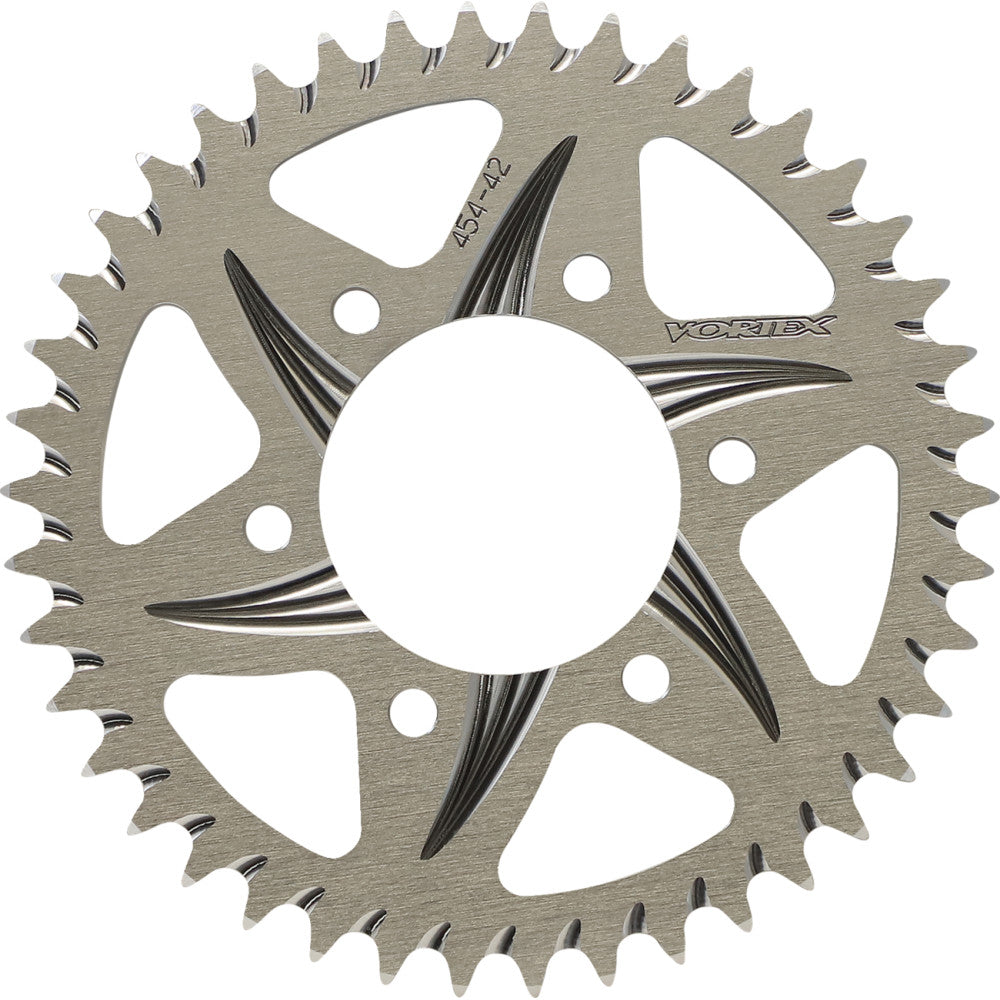 1998-2019 for Kawasaki Ninja ZX-6R VORTEX Aluminum Sprocket Silver Rear 42-Tooth