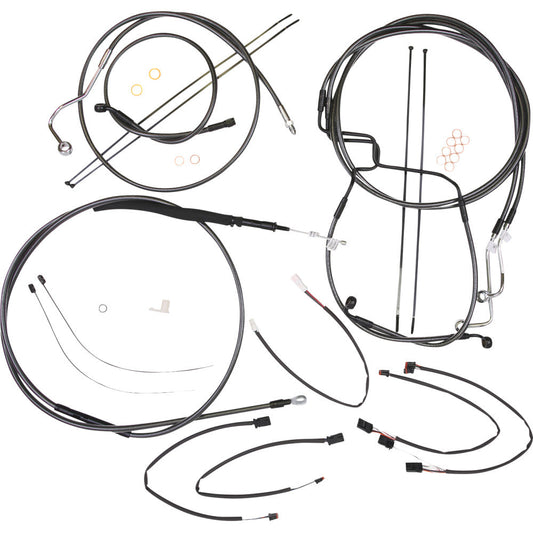 2021-2022 for Harley FLHRXS MAGNUM Control Cable Kit Black Pearl 15-17" Bars