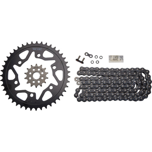 15-'17 for Yamaha YZF-R3 Sprocket/Chain Kit Stl/Stl 14/43T Sil Sx3 520-112L Blk