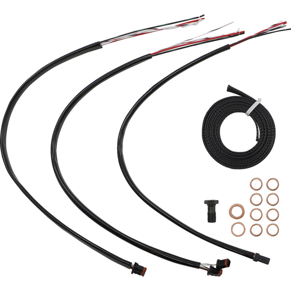 21-22 for Harley FLHT/FLHX/FLHR w/ABS LA CHOP Cable Kit 12-14
