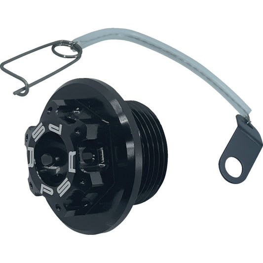 2012-2013 for Aprilia Tuono V4 R POWERSTANDS RACING Oil Cap Kit Black M25 x 1.5