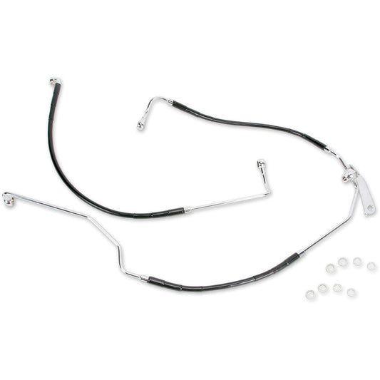 2009-2013 for Harley Electra Glide Classic EFI FLHTCI Brake Line ABS Black