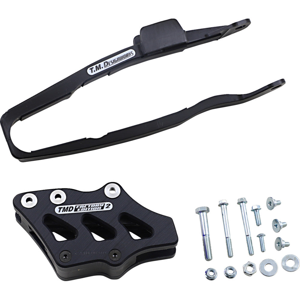 12-18 for Yamaha YZ 250 F T.M. DESIGNWORKS Chain Guide/Slider Black YCP-OR5-BK