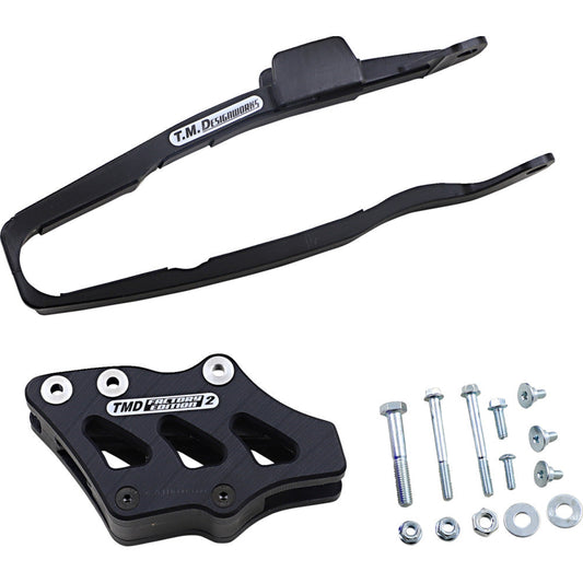 12-18 for Yamaha YZ 250 F T.M. DESIGNWORKS Chain Guide/Slider Black YCP-OR5-BK