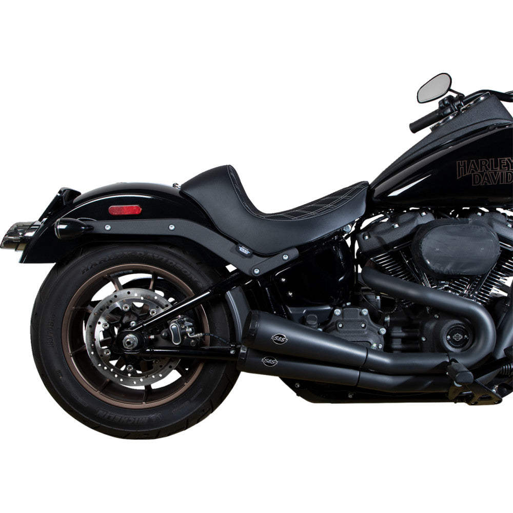 02-07 for Harley FLHT DRAG SPECIALTIES Solo Seat Double Diamond Silver Stitching