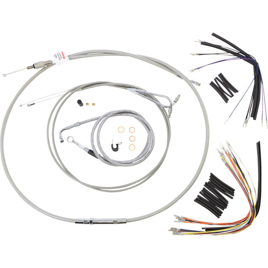 00-03 for Harley FLSTC Cable/Brake Line Kit 14" Ape hangers B30-1049