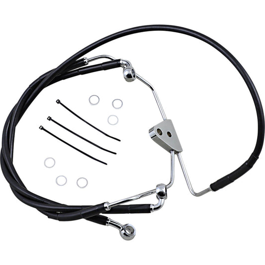 08-13 for Harley FLHT/FLHR DS Ext Front Brake Line Kit +6 Lower/Upper W/O ABS